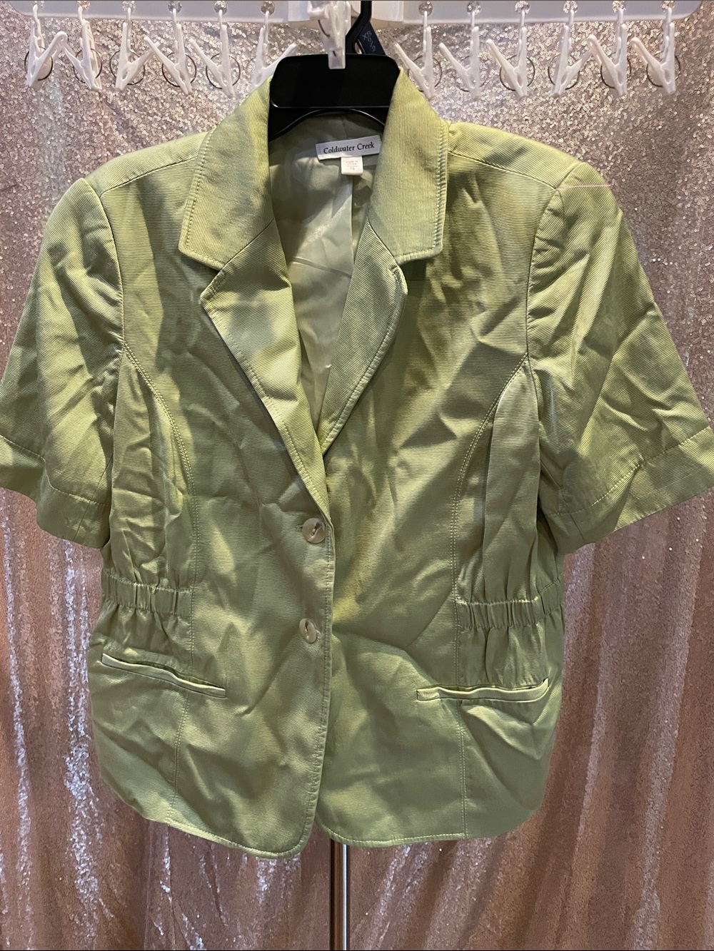 Coldwater Creek Pistachio Short Sleeve Tailored blazer/top